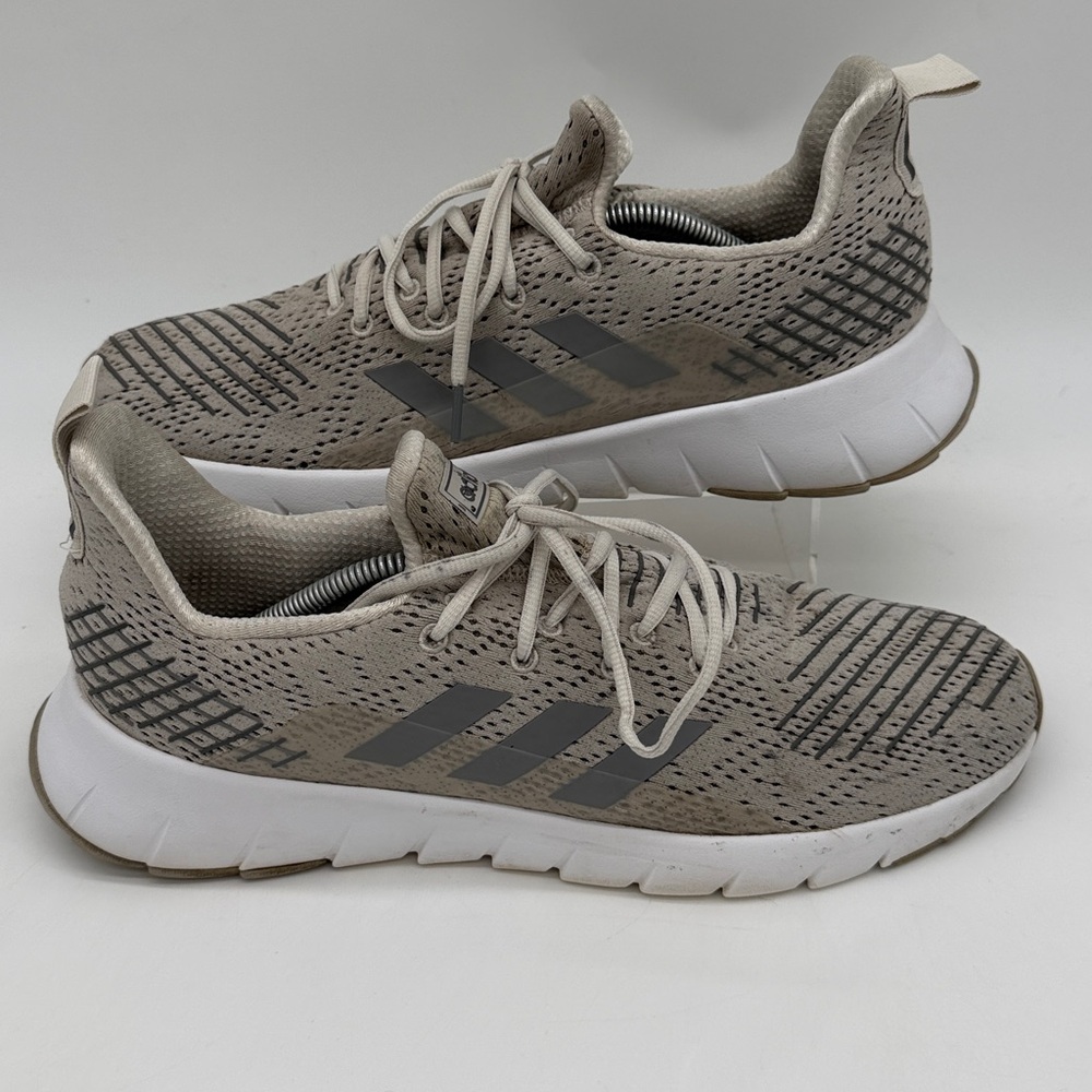Adidas Asweego Running Shoe Training Mesh Raw White Gray Mens Size 12